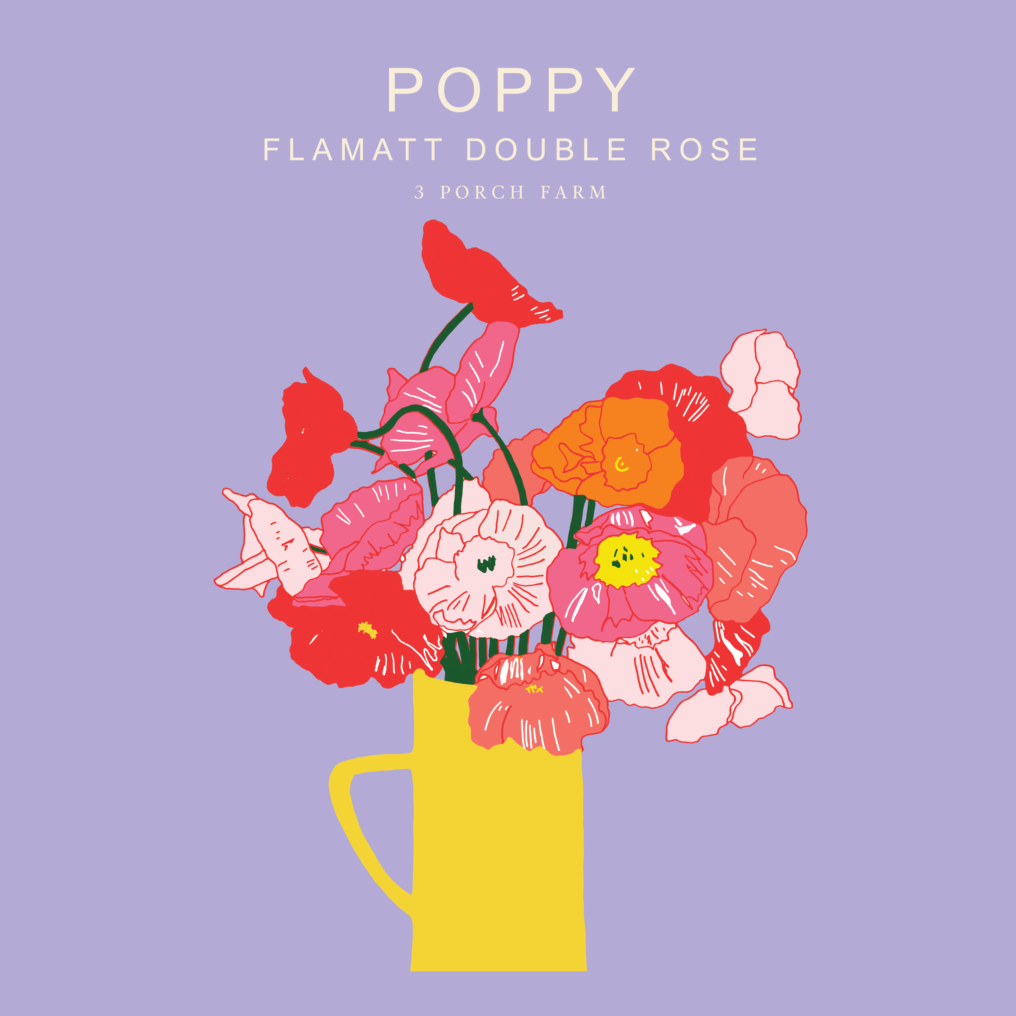 Poppy 'Flamatt Double Rose' Seeds